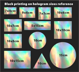 Custom Design Black Printing Hologram Destructible Eggshell Stickers - fccprint