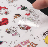 Custom waterproof adhesive label printing vinyl transparent sticker for glass - fccprint