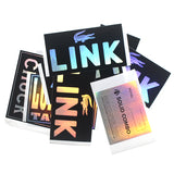 Custom Design Black Printing Hologram Destructible Eggshell Stickers - fccprint