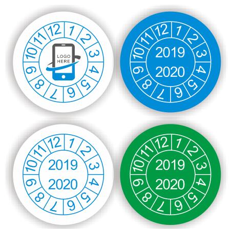 Custom Round 6mm 8mm 10mm 12mm 15mm 20mm Destructible Warranty Stickers With Years and Month Printed - fccprint