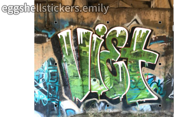 How to make digital design for eggshell stickers? #eggshellstickers #throwies #throwups #streetart