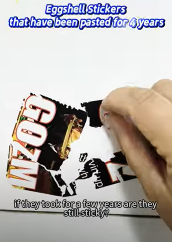 Are eggshell stickers still sticky after pasted for 4 years? #eggshellstickers #graffitistickers