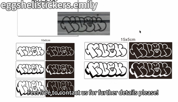 Would you like to turn your throwies into stickers? #eggshellstickers #streetart #stickerbombing