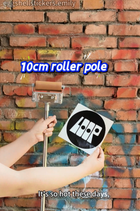 10cm roller extensionable sticker pole helps we stick higher #eggshellstickers #stickerpole