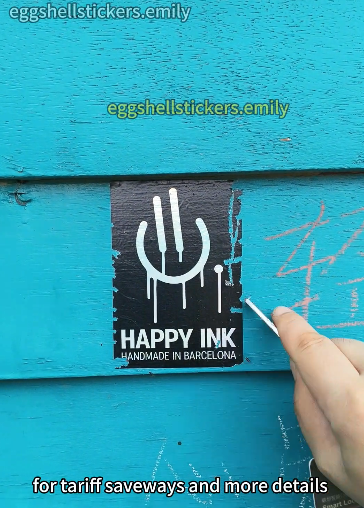Hard to remove hologram eggshell stickers for the customer from Spain #hologrameggshellstickers