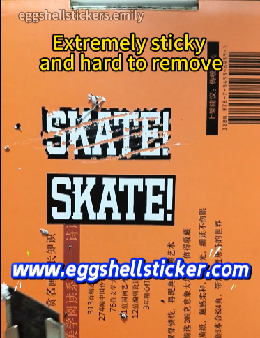 Immersive viewing eggshell sticker tests on box @ #eggshellstickers #eggshellstickersemily #slaps