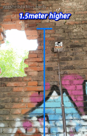 Would you like to bombing your stickers higher? 1.5meter sticker pole for eggshell stickers #slaps