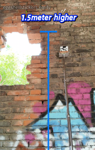 Would you like to bombing your stickers higher? 1.5meter sticker pole for eggshell stickers #slaps