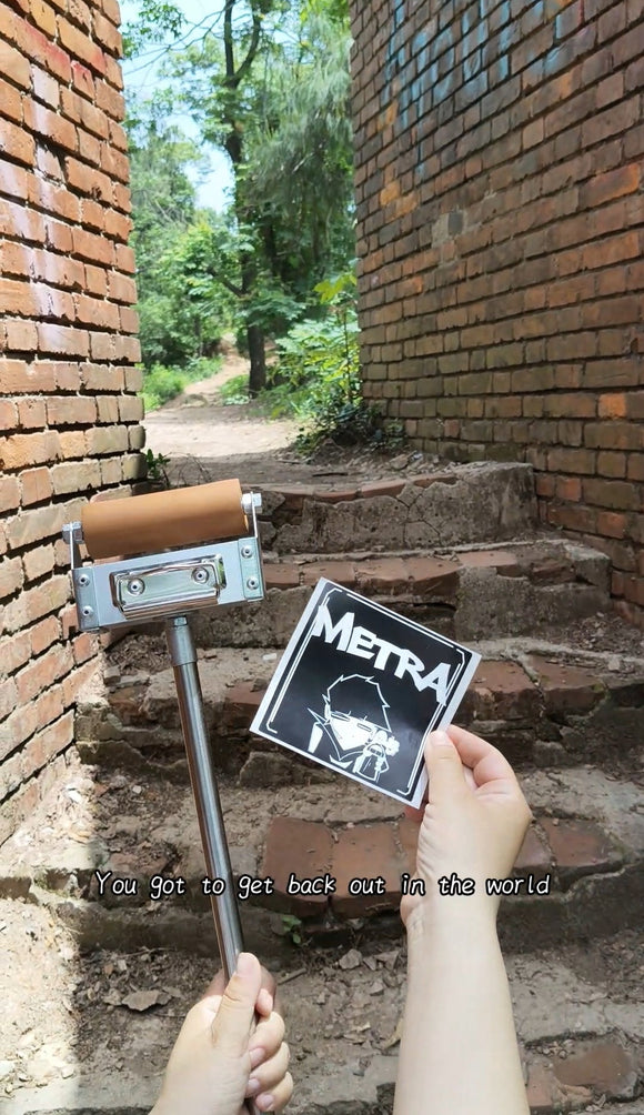 1.5meter higher 10cm roller extendable sticker pole with eggshell sticker #stickerpole