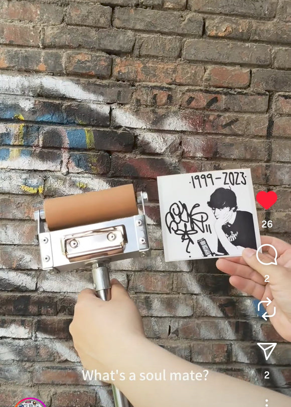 Sticker pole with eggshell sticker #stickerpole #slappole #eggshellstickers #printeggshellstickers