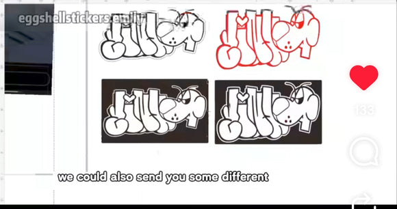 Would you like to turn your throwies into eggshell stickers please? #eggshellstickers