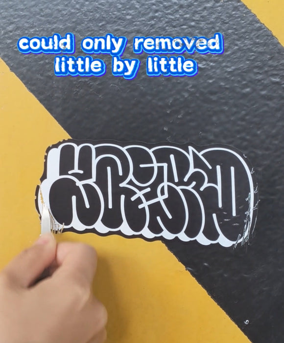 Throwies eggshell sticker tests on the metal #eggshellstickers #eggshellsticker #throwies #throwups