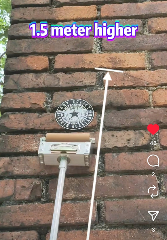 Extendable sticker pole with eggshell sticker #eggshellstickers #extendablestickerpole #stickerpole