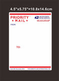 Free Shipping 50pcs/100pcs Big Size 4.5"x5.75" Blank Priority Mail Eggshell Stickers - fccprint