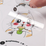 Custom waterproof adhesive label printing vinyl transparent sticker for glass - fccprint