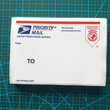 Free shipping 50pcs/100pcs Red Map USPS Priority Mail Eggshell Stickers For Sale Size 4.75"x3.25" - fccprint