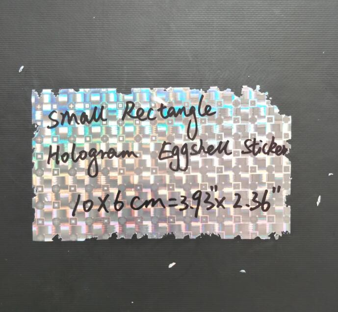 Free Shipping Small Rectangle Hologram Eggshell Sticker Paper Sheets A ...