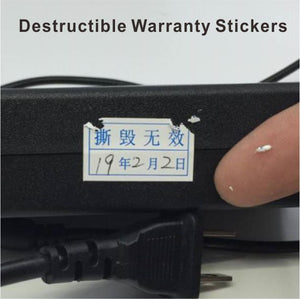 Custom Warranty Stickers, Destructible Tamper Evident Seal Stickers - fccprint
