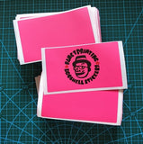 Free Shipping Blank Fluorescent Pink Eggshell Stickers 50pcs/100pcs/200pcs - fccprint