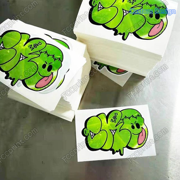 Custom Full color printing destructible graffiti eggshell stickers for graffiti slaps