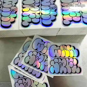 hologram eggshell stickers 31