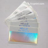 Custom Design Black Printing Hologram Destructible Eggshell Stickers - fccprint