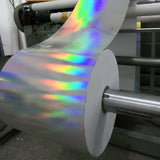 Plain Hologram Eggshell Sticker Paper Material in Rolls - fccprint