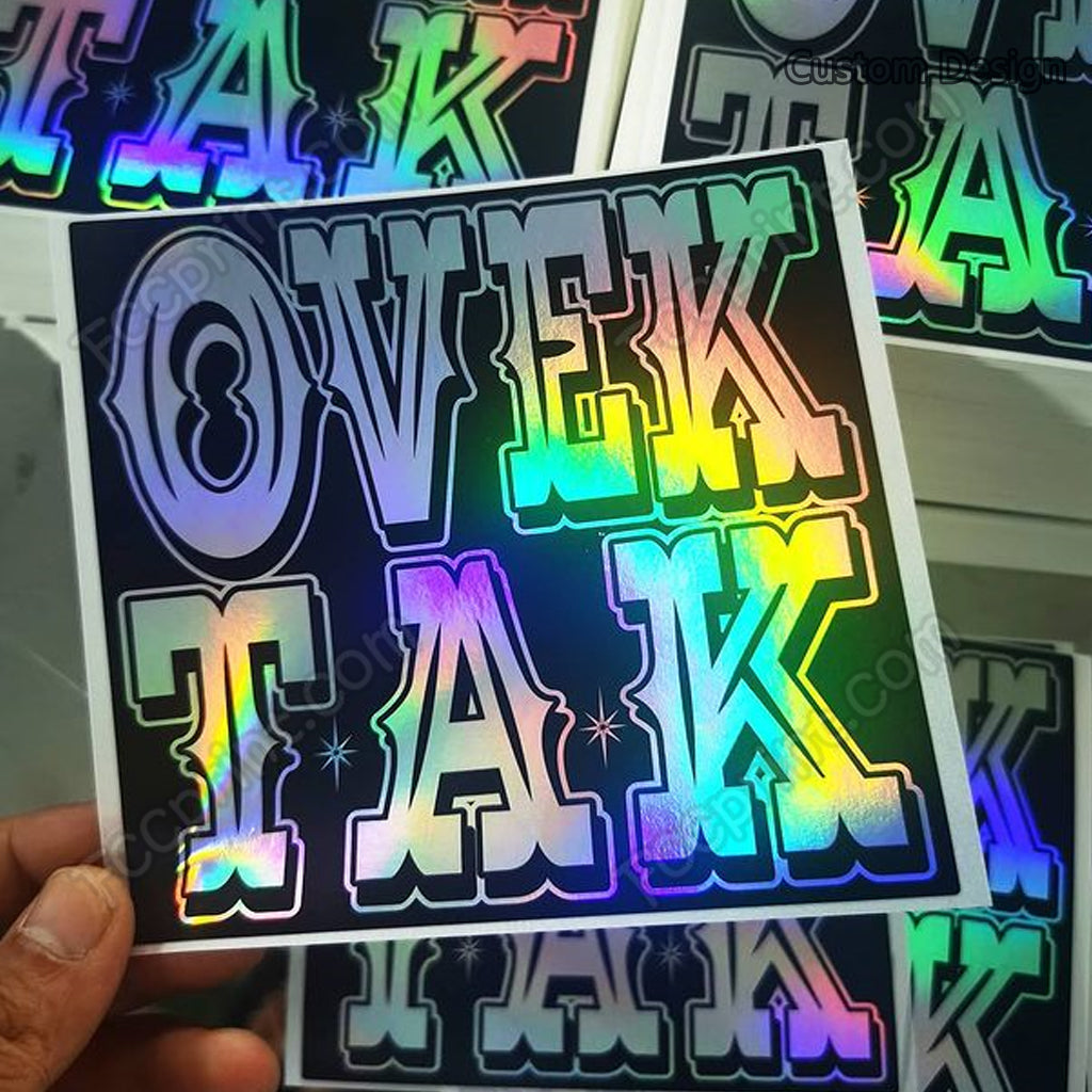 Emily Eggshell Stickers Destructible 3D Holographic Slaps Any Size Sha Fancyprint