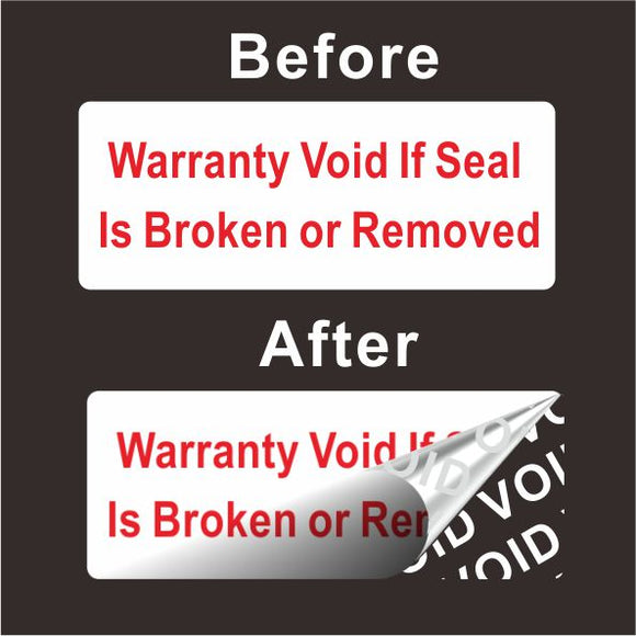 Custom Tamper Evident Security Seal VOID Stickers - fccprint